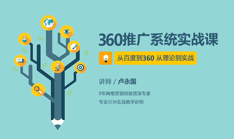 360推广系统实操全教程  授课老师：卢永国课程封面